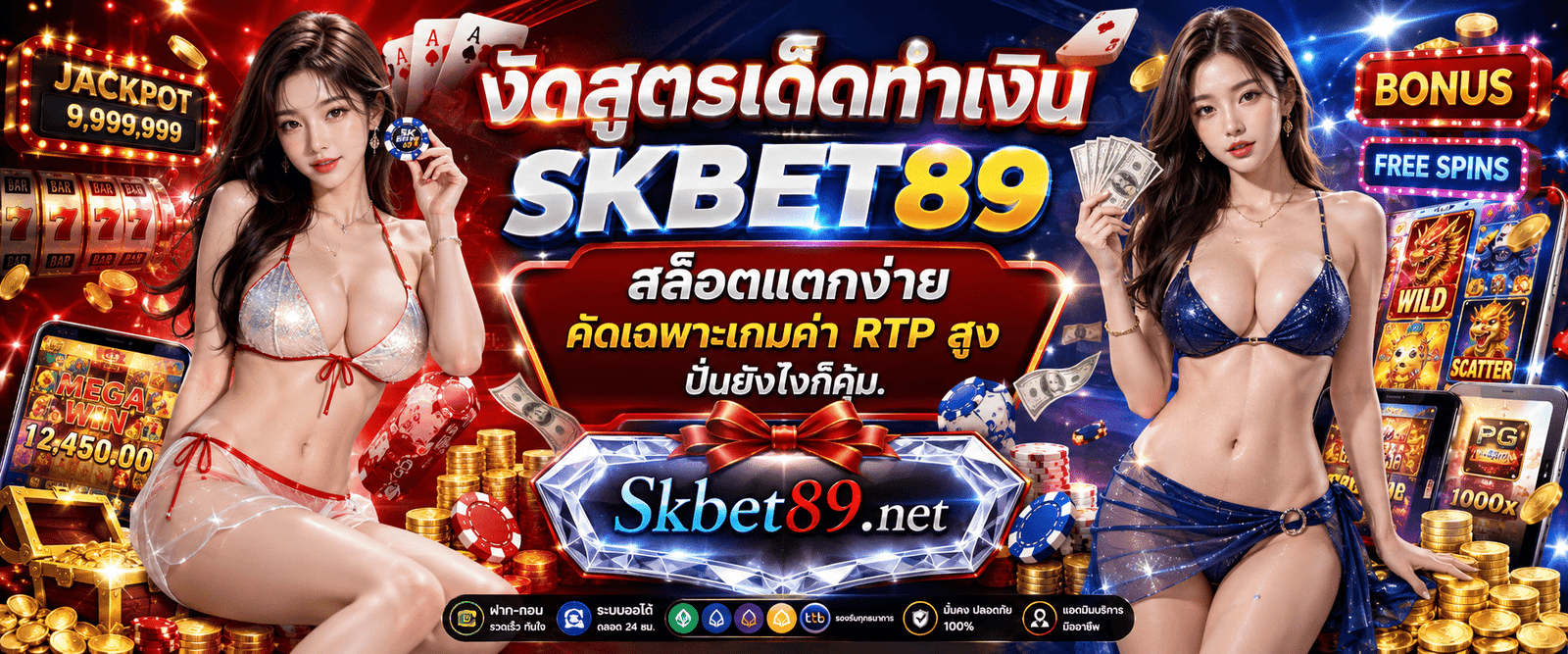 SKBET89 สล็อตแตกง่าย คัดเฉพาะเกมค่า RTP สูง ปั่นทำกำไรได้คุ้มค่า